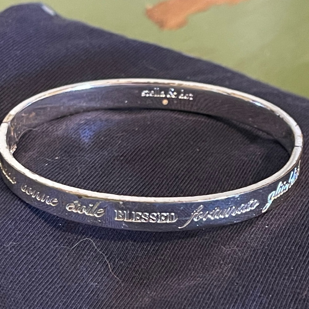 Stella & Dot engraved bangle